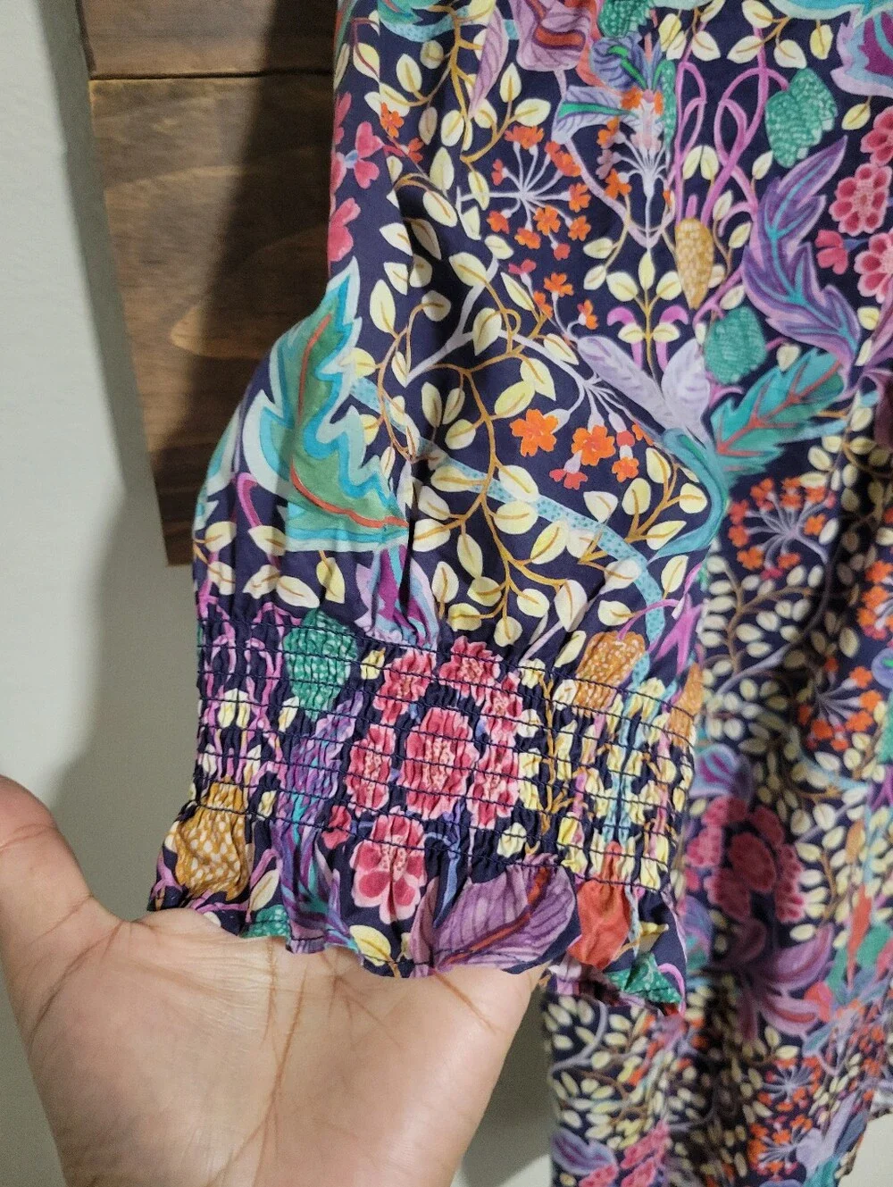 J. Crew Floral Puff-Sleeve Blouse in Liberty Elm House Floral Fabric Size Medium